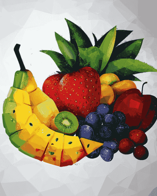 (Colorful Abstract Fruits Diamond Painting)