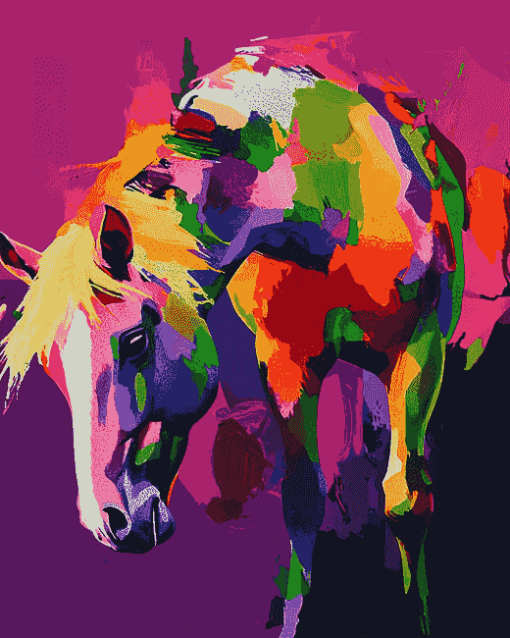 Colorful Abstract Horses Diamond Painting