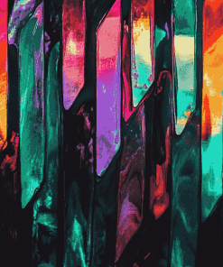 Colorful Abstract Iridescent Diamond Painting