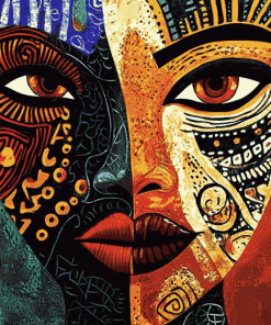 Colorful African Faces Diamond Painting