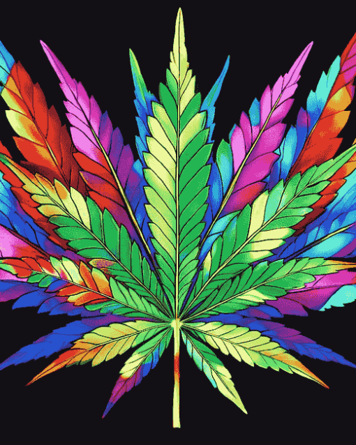 Colorful Cannabis Diamond Painting