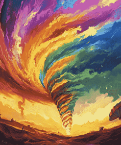 Colorful Cartoon Tornado Diamond Painting