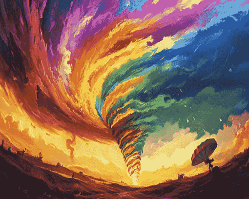 Colorful Cartoon Tornado Diamond Painting