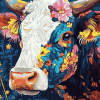 Colorful Cow Animals Diamond Painting