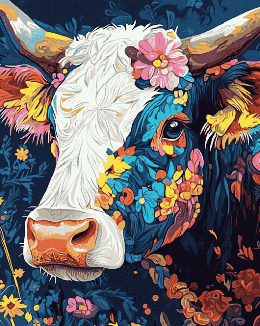 Colorful Cow Animals Diamond Painting