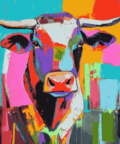 Colorful Cow Art Diamond Painting