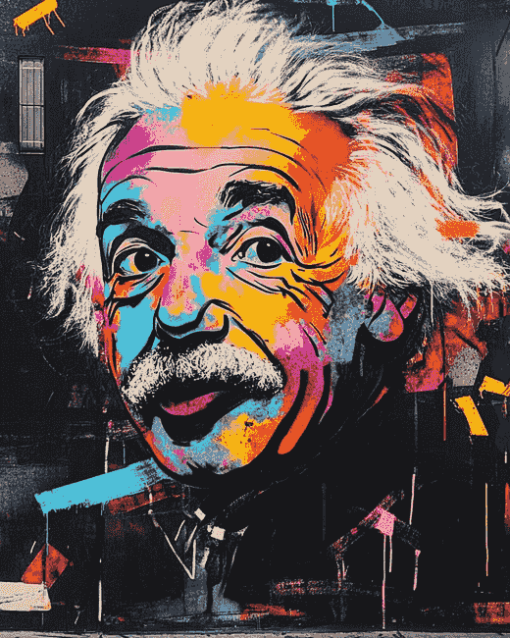 Colorful Einstein Graffiti Diamond Painting