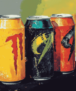 Colorful Energy Drinks Collection Diamond Painting