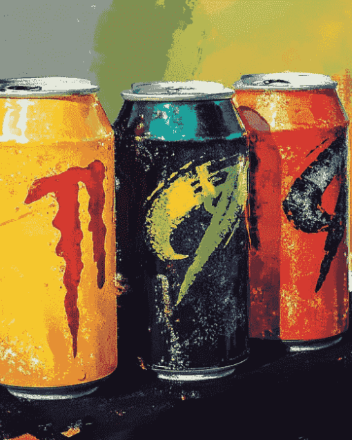 Colorful Energy Drinks Collection Diamond Painting