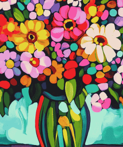 Colorful Floral Blossoms Diamond Painting