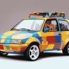 Colorful Golf Car Design Diamond Painting