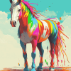 Colorful Horse Animal Art Diamond Painting