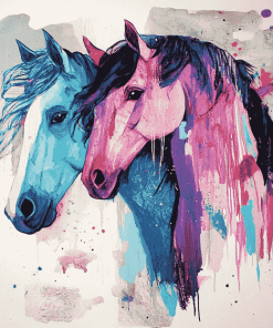 Colorful Horses Diamond Painting