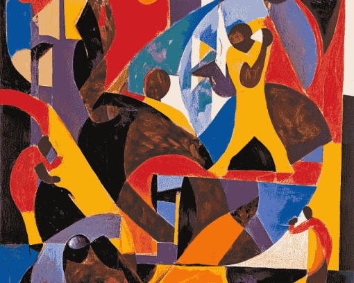 Colorful Jacob Lawrence Abstracts Diamond Painting