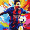 Colorful Messi Pop Art Diamond Painting