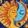 Colorful Moon and Sun Diamond Painting