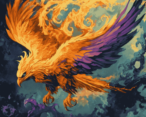 Colorful Phoenix Bird Diamond Painting