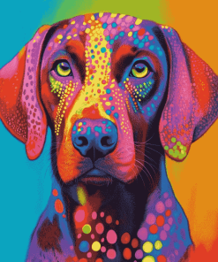 Colorful Pointer Dogs Diamond Painting