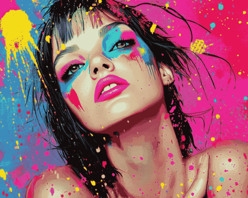 Colorful Pop Art Woman Diamond Painting