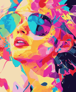 Colorful Pop Art Woman Diamond Painting