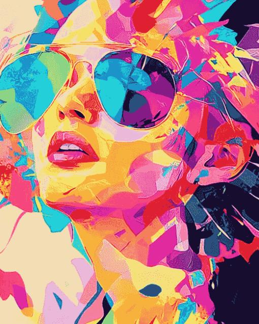 Colorful Pop Art Woman Diamond Painting