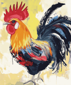 Colorful Rooster Diamond Painting