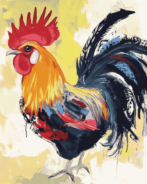 Colorful Rooster Diamond Painting