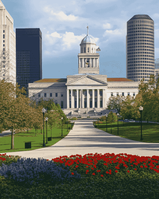 Columbus Ohio Statehouse Buildings Diamond Painting