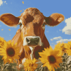 Cow and Sunflower Bliss Diamond Painting