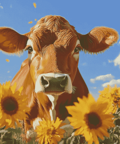 Cow and Sunflower Bliss Diamond Painting