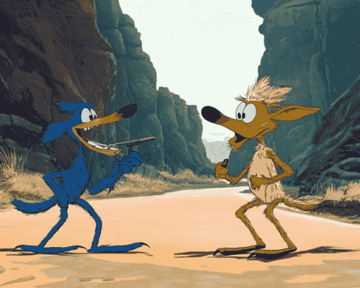 Coyote and Roadrunner Animation Diamond Painting