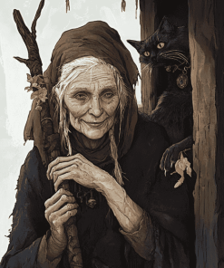 Crone Cat Fantasy Diamond Painting