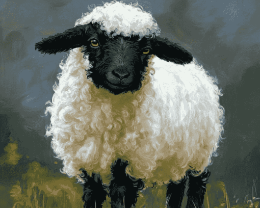 Cute Blacknose Sheep Diamond Painting