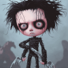 Cute Edward Scissorhands Animation Diamond Painting