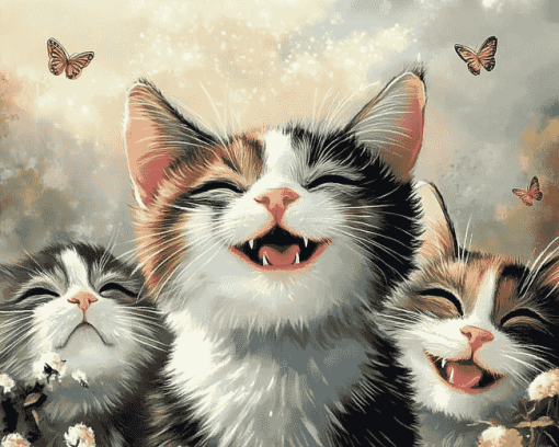 Cute Kitty Selfie Diamond Painting