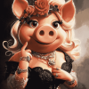 Cute Miss Piggy Cartoon Diamond Painting