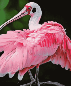 Cute Roseate Spoonbill Bird Diamond Painting