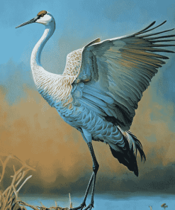 Cute Sandhill Crane Diamond Painting