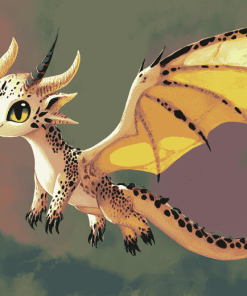 Cute Sandwing Dragon Diamond Painting