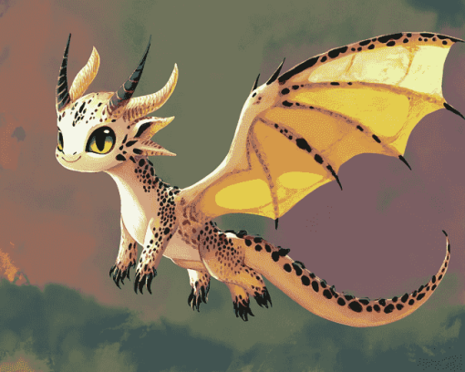 Cute Sandwing Dragon Diamond Painting