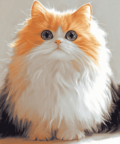 Cute Semi Longhair Cat Diamond Painting