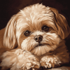 Cute Shihpoo Puppy Diamond Painting