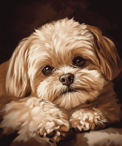 Cute Shihpoo Puppy Diamond Painting