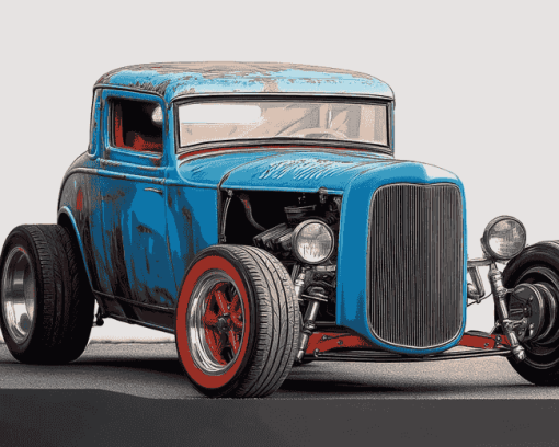 Cyna Engine Hot Rod Diamond Painting