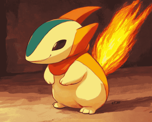 Cyndaquil Animation Art Diamond Painting