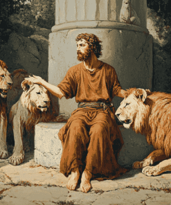 Daniel in the Lions Vintage Diamond Painting