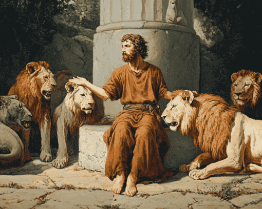 Daniel in the Lions Vintage Diamond Painting