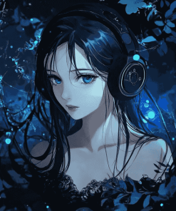 Dark Anime Girl Nightcore Diamond Painting