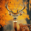 Deer Antlers Nature Diamond Painting