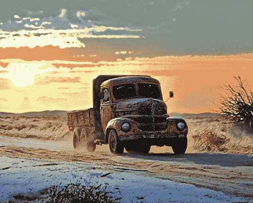 Desert Old Truck Diamond Painting